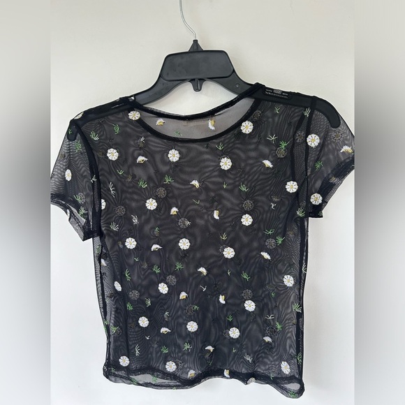 Floral mesh top size large - Picture 3 of 3